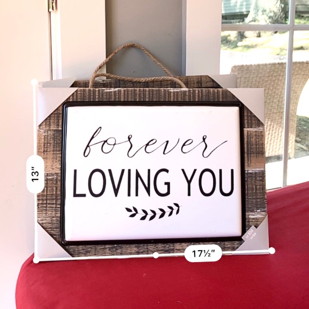 NWT handmade shabby chic wood and metal sign - Picture 4 of 4